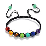 7 Chakra Healing Adjustable Rope Bracelet