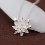 Lotus 925 Sterling Silver Pendant Necklace